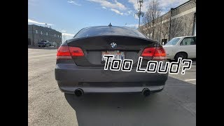 Best sounding BMW 335 N54 Exhaust OverviewMuffler Delete and Catless Downpipes [upl. by Airolg]