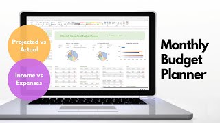 Monthly Financials Budget Planner Excel Template [upl. by Adnamaa]