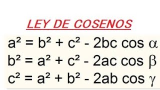 Fórmula para calcular un ángulo con la Ley de Cosenos [upl. by Aoniak]