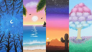 50 Easy Acrylic Painting Ideas for Beginners  2022 Mega Compilation [upl. by Aile]