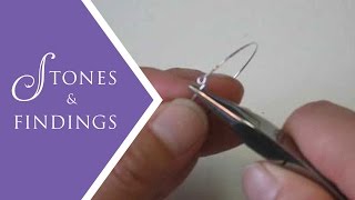 Jewelry Making Techniques  How to Finish an Earring Hoop [upl. by Ribble]