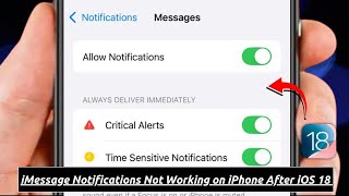 iMessage Notification not Working iOS 18 [upl. by Licec]