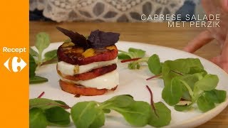 Salade caprese met perzik en mozzarella [upl. by Oribella]