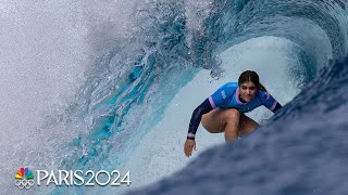 Caroline Marks John John Florence lead USAs flawless surfing start  Paris Olympics  NBC Sports [upl. by Uthrop]