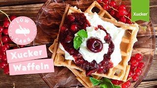 Low Carb Waffeln  Waffelrezept OHNE ZUCKER [upl. by Jeminah]