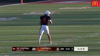 Campbell Football vs NC Central  10524 [upl. by Aindrea]