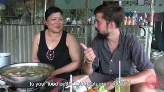 Food Sweet Food in Vietnam  the floating market on the Mekong Delta [upl. by Ylla]