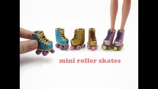 DIY Miniatures Doll Mini Roller Skates [upl. by Licht]