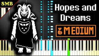 UNDERTALE  HOPES AND DREAMS  Piano Tutorial [upl. by Okihsoy]