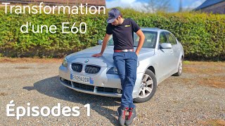 Je métamorphose une BMW Série 5 E60 en Look M5 Moderne  Episode 1 Achat et début des réparations [upl. by Ahsirk]