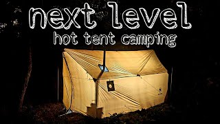 Hot Tent Camping onetigris tegimen hammock hot tent [upl. by Corwin458]