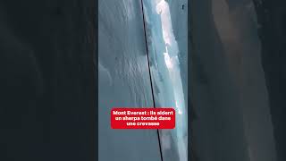 Mont Everest  Sauvetage dun sherpa dans une crevasse 😱 shorts [upl. by Roselle902]