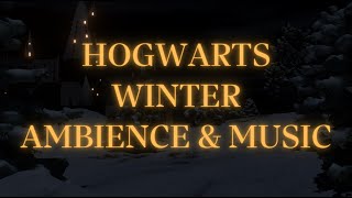 Harry Potter  Cozy Winter Night at Hogwarts  Ambience amp Music [upl. by Kralc]