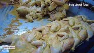 Grilling chicken in a popular market  Iraqi street food [upl. by Kurzawa]