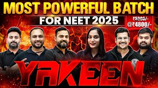 YAKEEN Indias MOST POWERFUL DROPPER Batch for NEET 2025  ₹4800 for Complete Year🔥 [upl. by Lodovico]