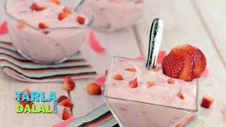 Strawberry Yoghurt Low Calorie by Tarla Dalal [upl. by Noir440]