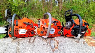 John Cutter 5800 vs Husqvarna 346xp vs Echo 4310sx same bar and chain [upl. by Rudelson219]