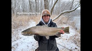 Float Fishing Racine for BIG Brown Trout NEW PB [upl. by Naol]