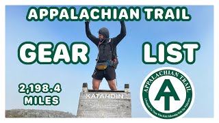 APPALACHIAN TRAIL GEAR LIST UPDATED [upl. by Lekzehcey272]