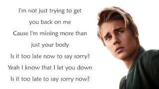 Justin Bieber  Sorry Lyrics HD [upl. by Issac]