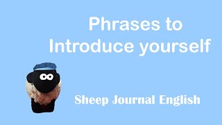 Learn English  Phrases to introduce yourself [upl. by Kabob709]