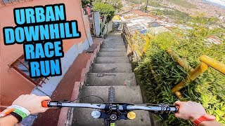 CRAZY URBAN MTB DOWNHILL TRACK  FULL RACE RUN [upl. by Herrington464]