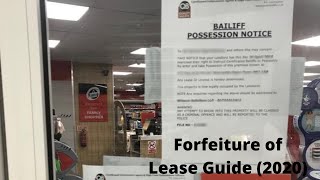 Forfeiture of Lease Guide 2020 How To [upl. by Ezzo]