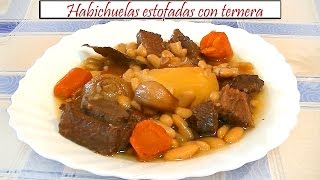 Habichuelas estofadas con ternera  Receta de Cocina en Familia [upl. by Dale51]