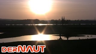 Sonnenuntergang am Rhein mit Xantener Dom  Sunset at river Rhine with Xanten Cathedral [upl. by Shamrao106]