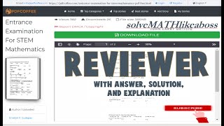 STEM ENTRANCE EXAM REVIEWER PART II  JHS MATH TOPICS  TAGALOG [upl. by Toll]