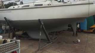 DIY Boat Restoration Painting Jotun Penguard HB epoxy primer [upl. by Ming115]