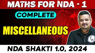 NDA Maths  Miscellaneous  NDA 1 2024  Defence Wallah [upl. by Ayerhs]