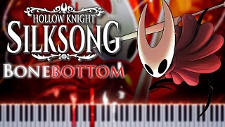 Hollow Knight Silksong OST  Bonebottom piano arrangement  sheet music [upl. by Dranoel]