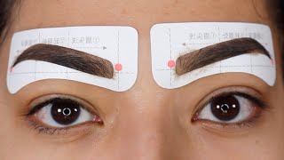 EASY HOWTO GET THE BEST EYEBROWS Sticker Stencil Eyebrows  Alexisjayda [upl. by Cornell]