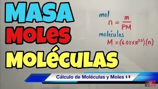 Cálculo de moles gramos y moléculas [upl. by Ley675]