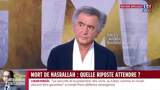 BernardHenri Lévy  LCI Face à Margot Haddad Liban Israël amp mort de Nasrallah 28 septembre 2024 [upl. by Rozanne]