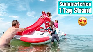 1 Tag baden am Strand 😍 🌊 Tretboot fahren Urlaub als Großfamilie  Sommerferien Mamiseelen [upl. by Phail]