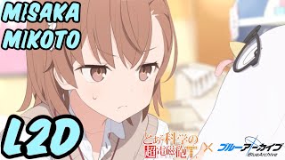 Blue Archive Misaka Mikoto L2D ENG SUB [upl. by Airbas]