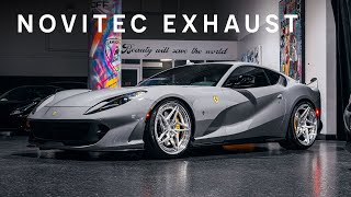 Nardo Grey 2018 Ferrari 812 Superfast on Anrky Wheels  Novitec Exhaust REVS [upl. by Namar]