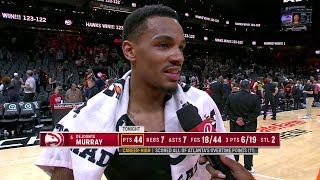 Dejounte Murray Shouts Out Kobe After Scoring CareerHigh amp GameWinner vs Celtics [upl. by Atnuhs]