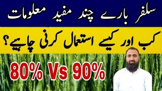 When and How to use sulphur in different crops  Bilal Kanju Official [upl. by Aemat434]