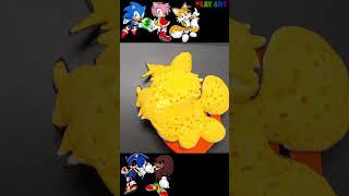 Super Sonic hedgehog Knuckles Tails Dr Eggman Rose ShadowPancake art Challenge shorts [upl. by Ilah]