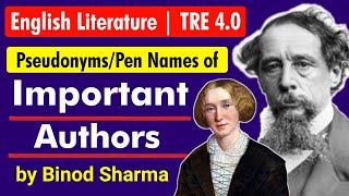 Top 20 Pseudonyms or Pen Names of Famous Authors in English Literature  UGC NETJRF  BPSC TRE 40 [upl. by Duma]