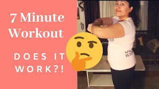 7 MINUTE WORKOUT  DROP A DRESS SIZE I TRY IT OUT [upl. by Hanny]