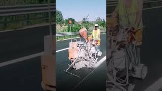 Road line marking Machine 🔥👍😎  engineering construction heavymachinery shorts roadsafety [upl. by Nojram]