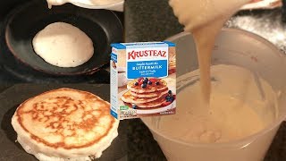 How to Make Krusteaz Buttermilk Pancakes From Start to Finish in 60 SECONDS [upl. by Moises]