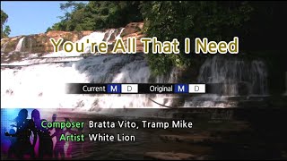 Youre All I Need  White Lion Karaoke Version [upl. by Inalawi]