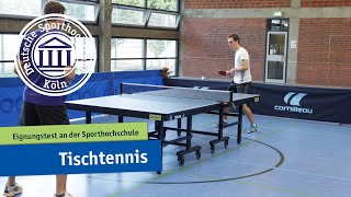 Tischtennis  Eignungstest an der Sporthochschule [upl. by Anitnas]