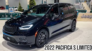 2022 Chrysler Pacifica S Limited  Interior and Exterior Walk Around  2022 Chicago Auto Show [upl. by Sonnnie]