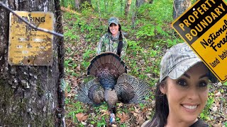 Hardwood Ridge Turkey Hunt  Hunter Interference Hunting Finicky Late Season Birds [upl. by Nahama220]